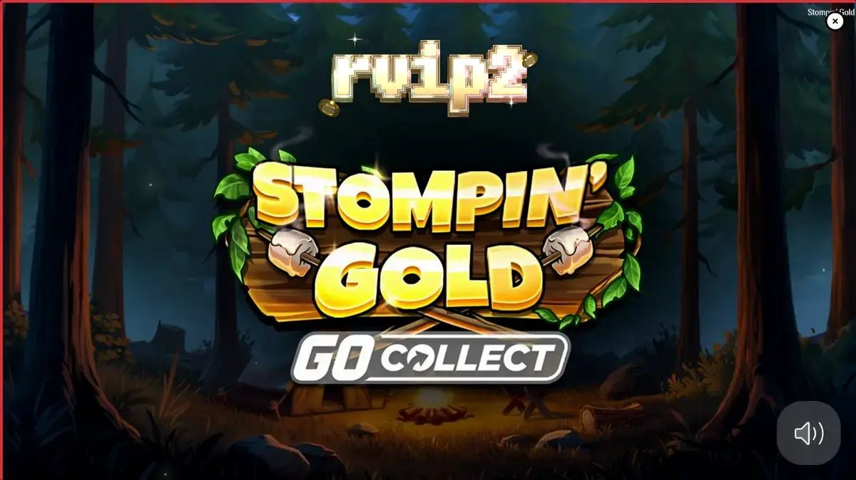 Pemandangan hutan mistis dengan karakter Jack Tracker dan yeti dalam slot Stompin Gold